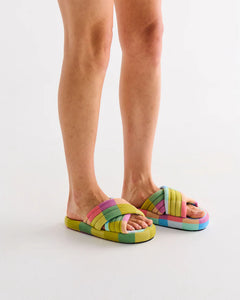 Florida Tartan Quilted Velvet Adult Slippers