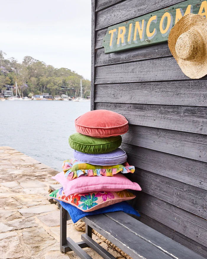 Jacaranda Velvet Pea Cushion