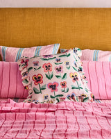 Pretty Pansy Frill Upholstery Cushion