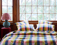 Load image into Gallery viewer, Florida Tartan Linen Pillowcases
