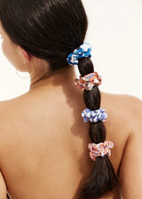 Orange/Blue Scrunchies Set