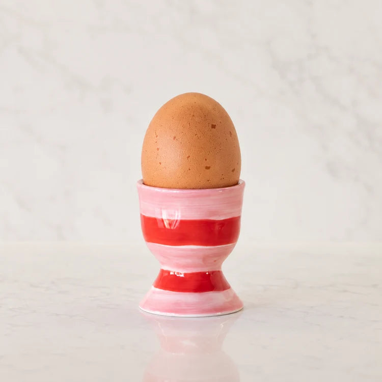 Pink & Red Stripe Egg Cup