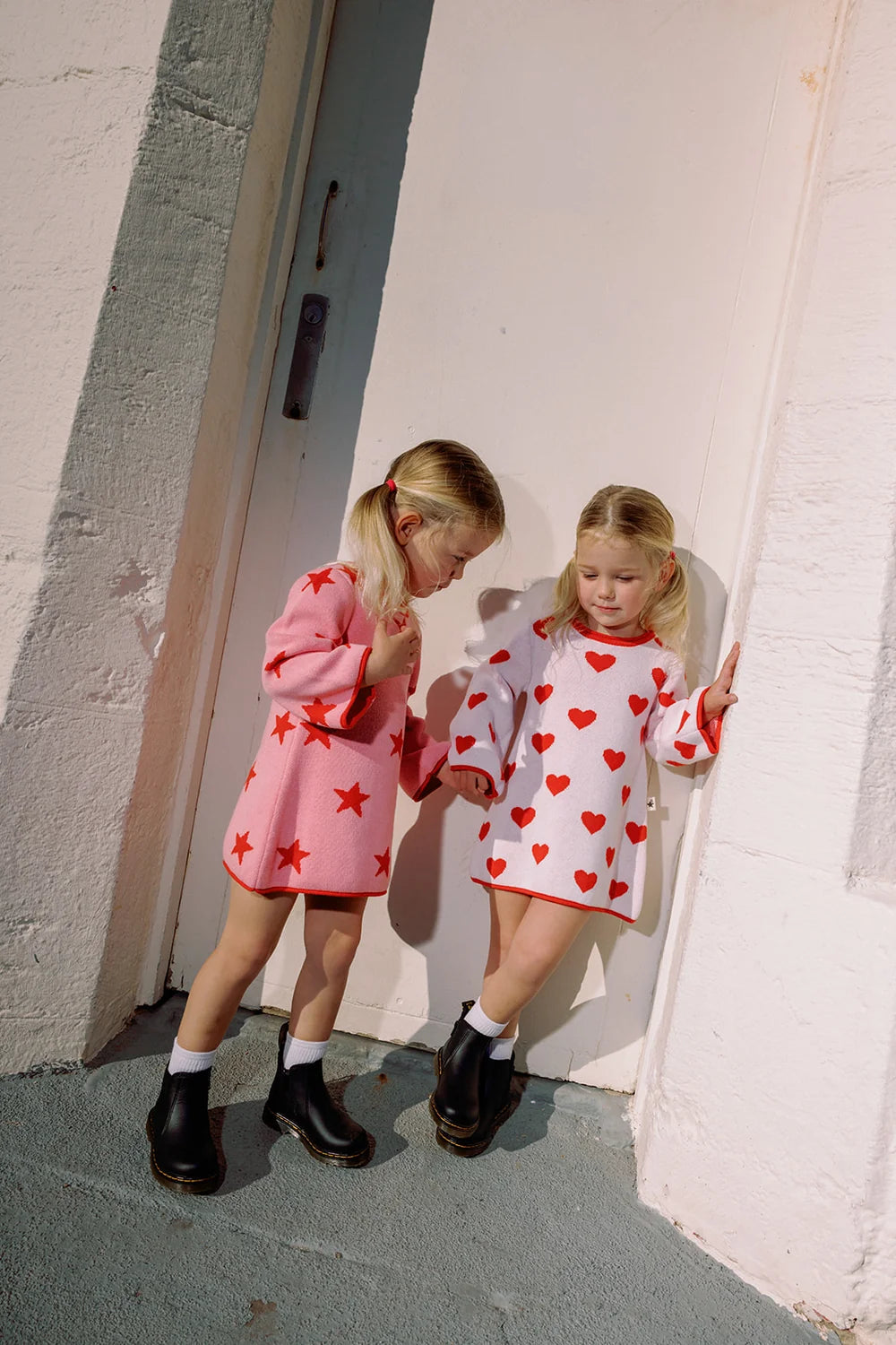 Lucky Stars Dress - Pink & Red