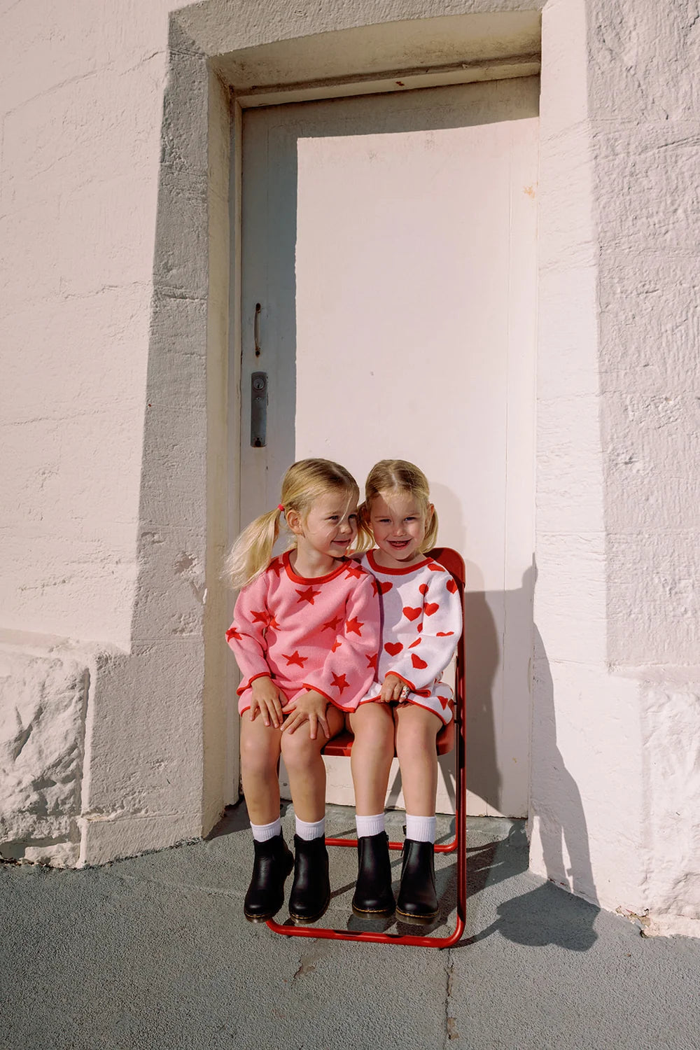 Lucky Stars Dress - Pink & Red