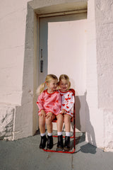 Lucky Stars Dress - Pink & Red