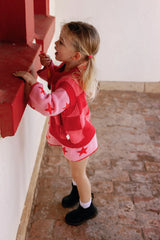 Lucky Stars Dress - Pink & Red