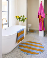 Como Stripe Bath Mat