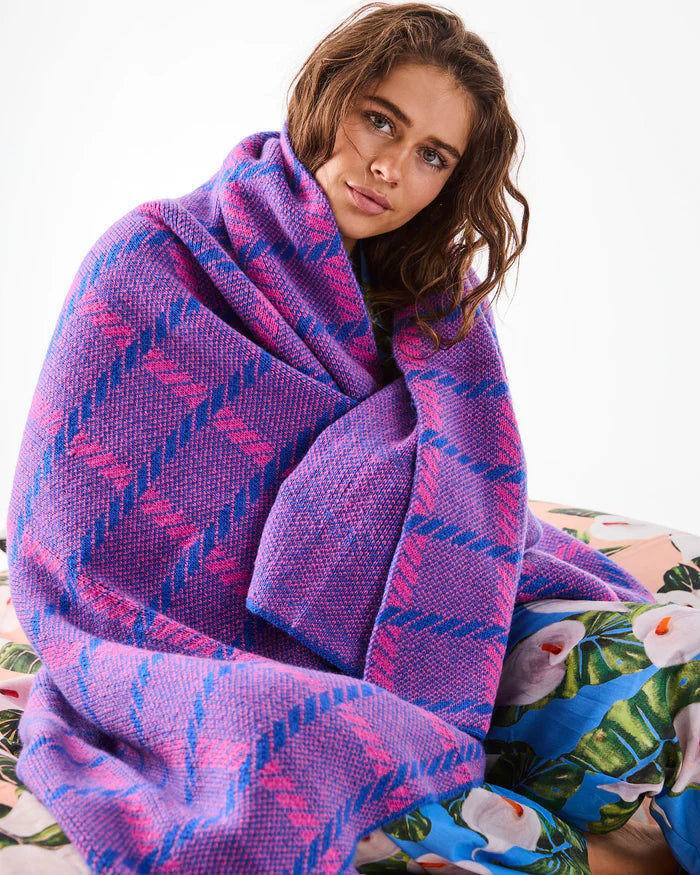 Pink Punch Check Blanket