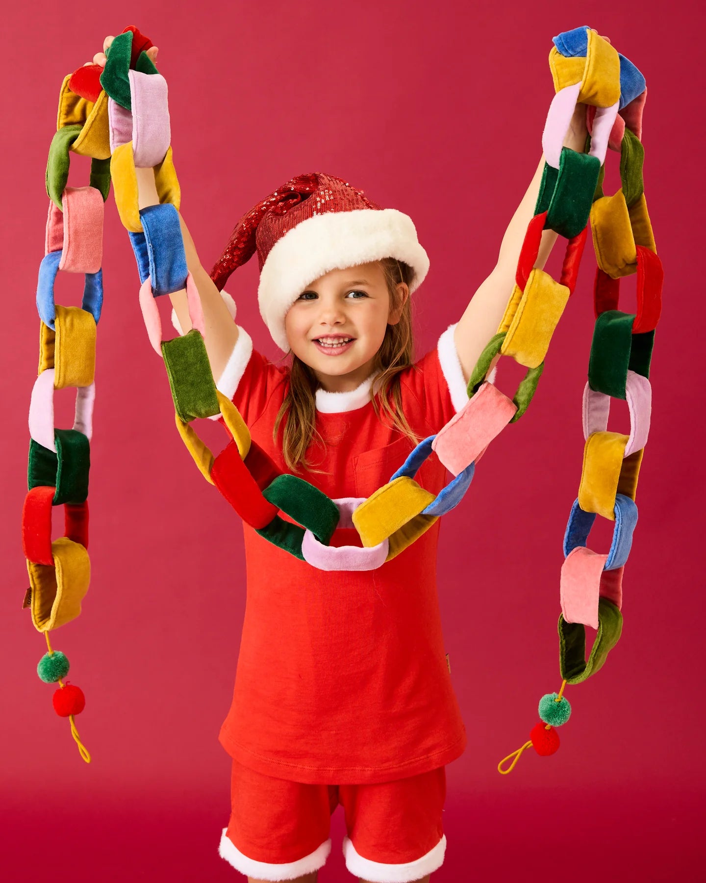 Festive Velvet Chain Garland