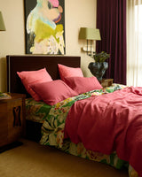 Baroque Rose Sorbet Reversible Linen Quilt Cover