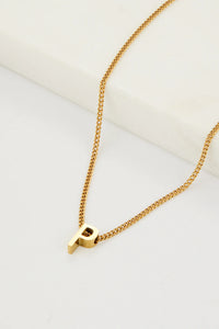 Letter Necklace Gold