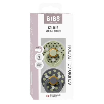 Studio Polka Pacifier 2pk - Sage/Iron