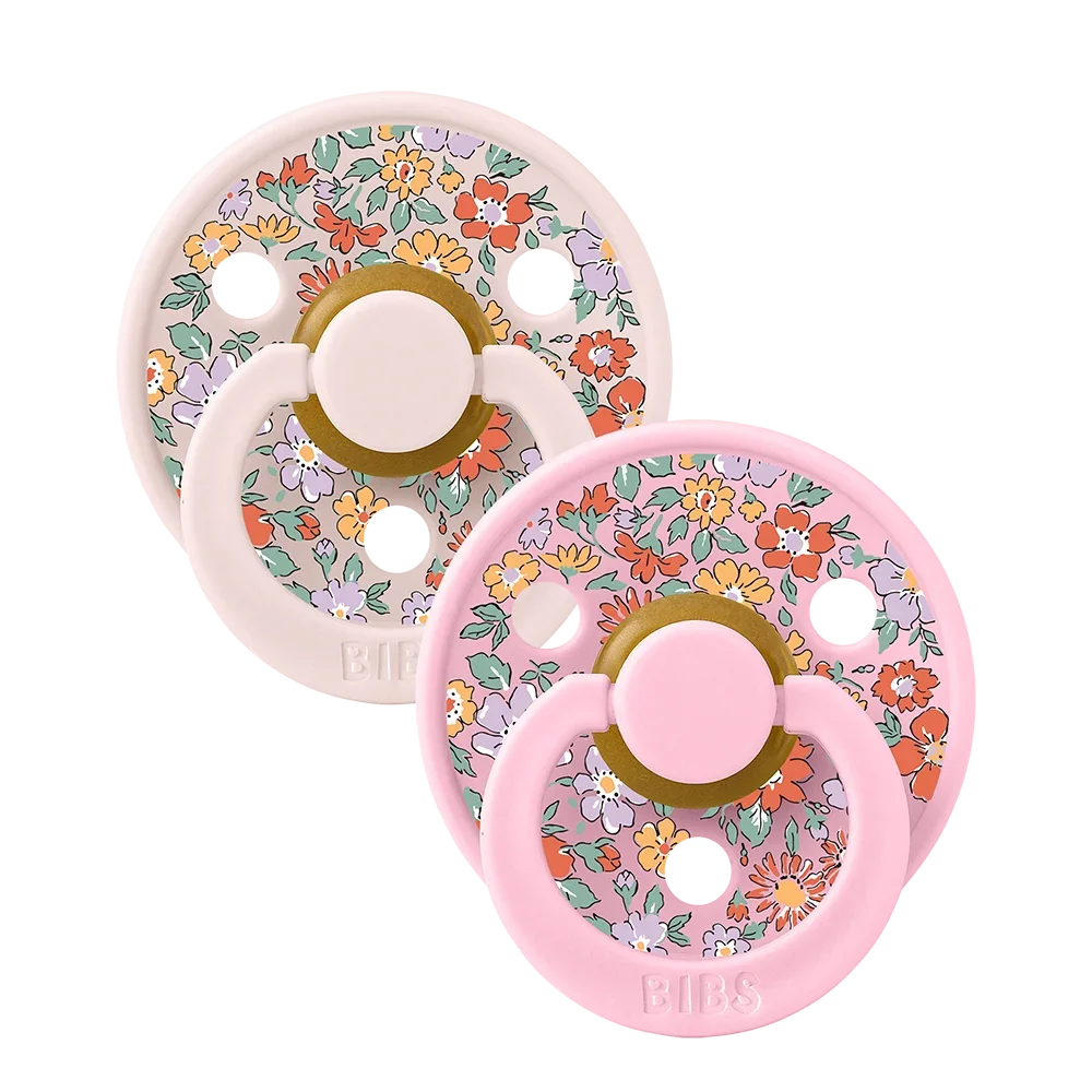 BIBS x LIBERTY Colour Pacifier 2pk - Oscar Meadow/Petal Mix