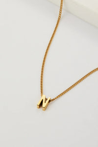 Letter Necklace Gold