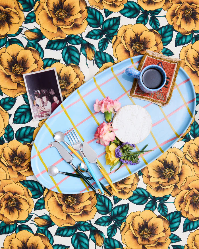 Golden Peony Tablecloth
