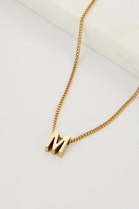 Letter Necklace Gold