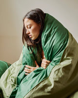 Glow In Green Bamboo Cotton Quilt Cover - King