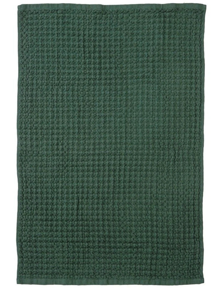 Chunky Waffle Kitchen Towel 2 Pk - Olive