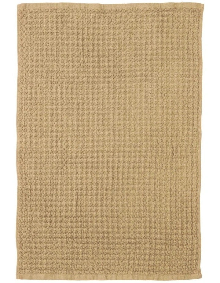 Chunky Waffle Kitchen Towel 2 Pk - Taupe