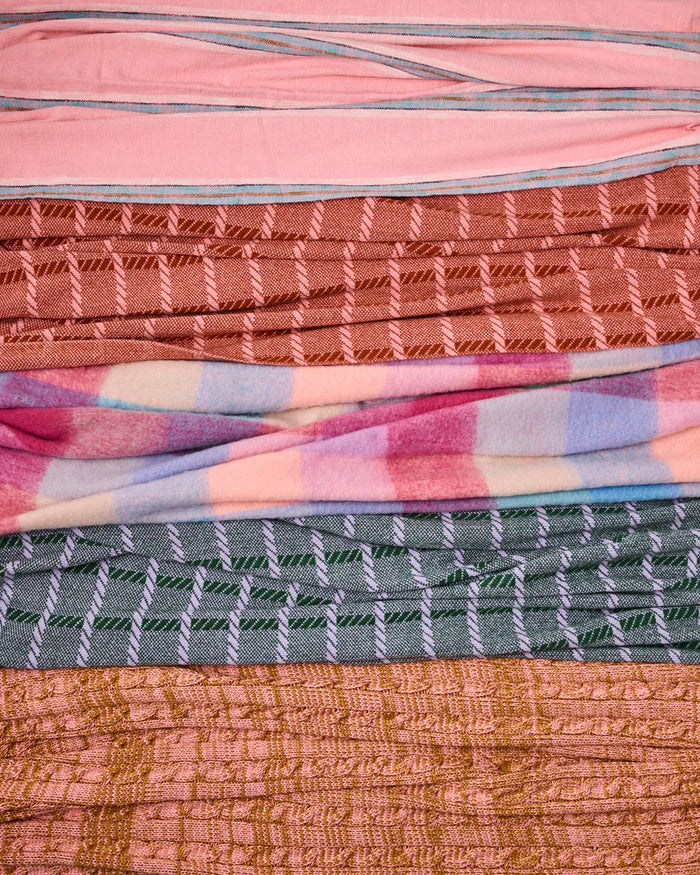 Toffee Swirl Cable Knit Blanket