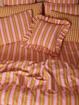 Sunrise Stripe Ruffle Cushion