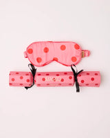 Polka Dot Pink Eco Satin Eye Mask