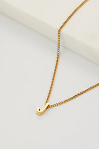 Letter Necklace Gold