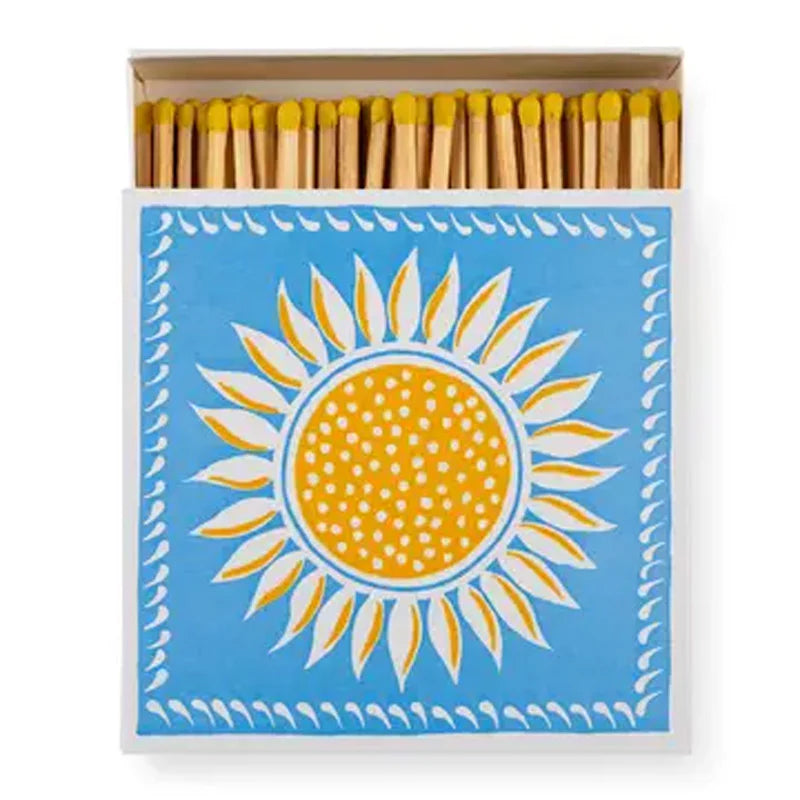 Blue Sunflower Square Luxury Matches