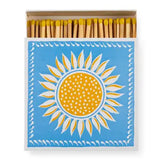 Blue Sunflower Square Luxury Matches