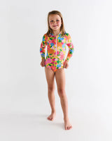 Follow The Sun Yellow Long Sleeve Bathers