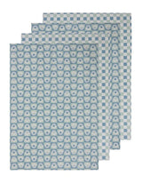 Daisy Kitchen Towel 4 Pk - Blue