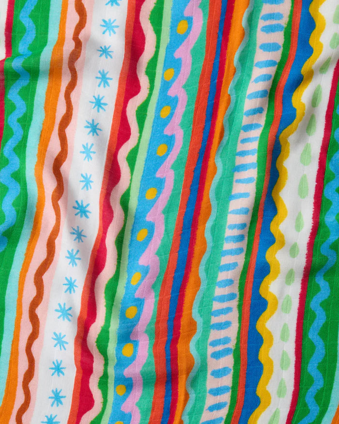 Beach Patterns Bamboo Swaddle