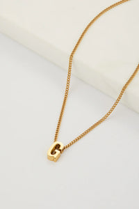 Letter Necklace Gold