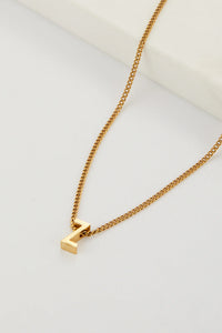 Letter Necklace Gold