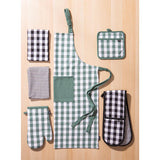 Eco Gingham Black Double Oven Mitt