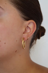 Kendall Brushed Hoops Large Gold