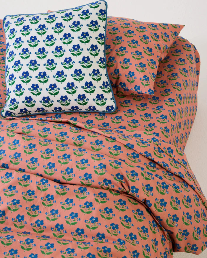 Kip & Co x Anna Spiro Indian Summer Rose Organic Cotton Fitted Sheet