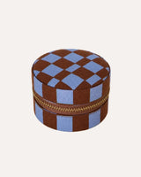 Azure Check Mini Jewellery Box