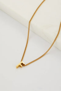 Letter Necklace Gold