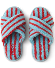 Load image into Gallery viewer, Hamilton Stripe Sherpa Adult Slippers
