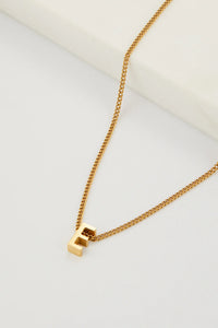 Letter Necklace Gold