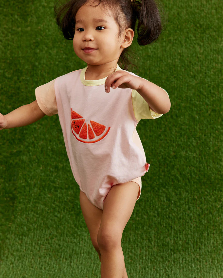 Orange SS Bodysuit  0-3 months last one available