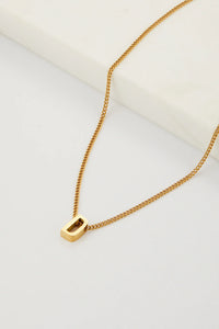 Letter Necklace Gold