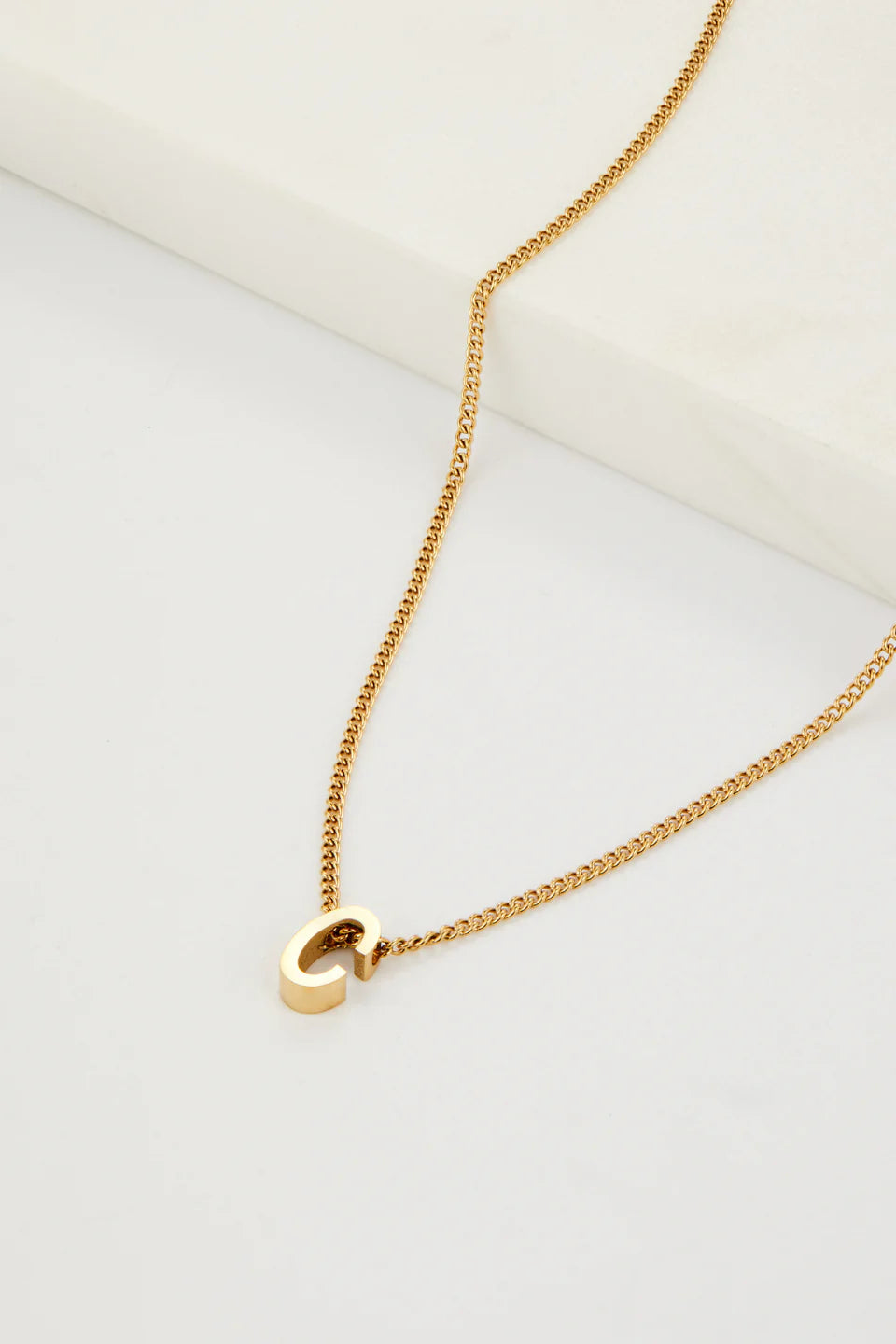Letter Necklace Gold