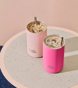 Iced Coffee Cup with Straw Khaki