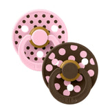 Studio Polka Pacifier 2pk - Baby Pink/Mocha