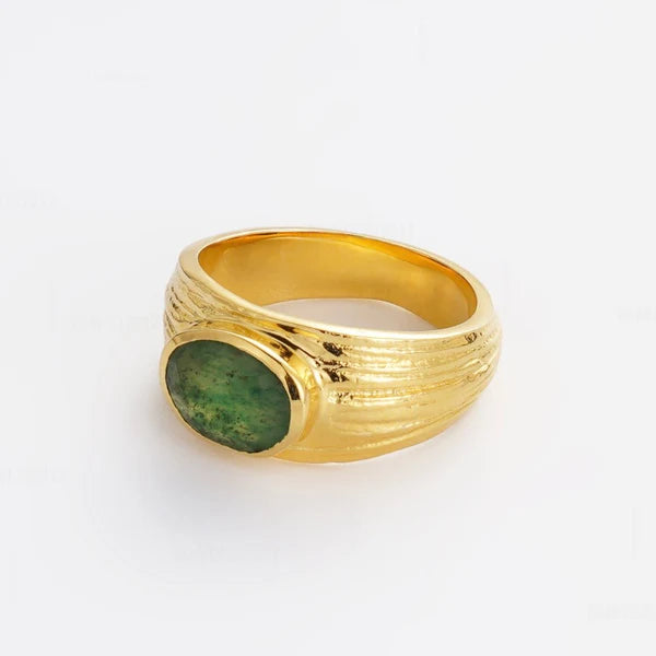 Remi Ring Green Strawberry Quartz