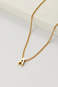 Letter Necklace Gold