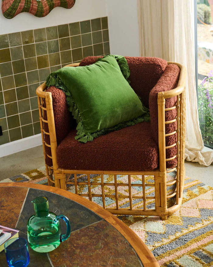 Campsite Velvet Tassel Cushion