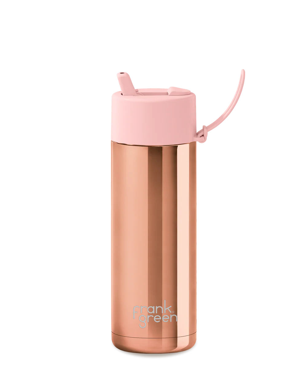 20oz Ceramic Reusable Bottle - Rose Gold Chrome